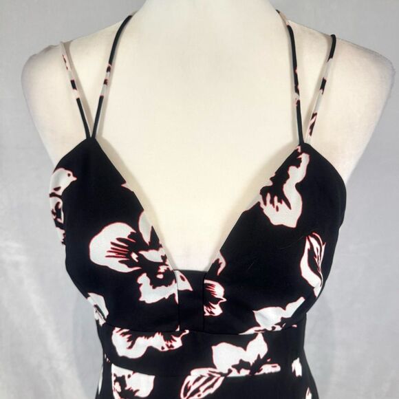 Express Strappy backless Hawaiian floral mini sundress size 8 - Picture 4 of 8
